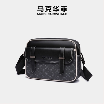 Muška crossbody torba od PVC-a, vodootporna, klasičan uzorak, poliester podstava, stil poslovnog putovanja