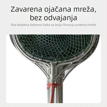 Željezna drška i mreža za ribolov s plosnatim glavom za akvakulturu – Marka: Fishing Tackle – Oprema za akvarij