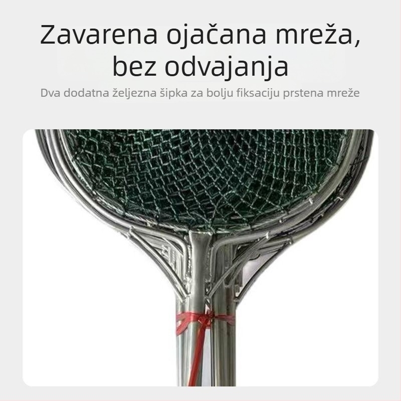 Željezna drška i mreža za ribolov s plosnatim glavom za akvakulturu – Marka: Fishing Tackle – Oprema za akvarij