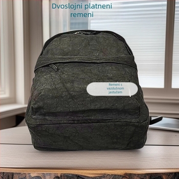 Platneni ruksak za laptop, Unisex, 36–55L, pogodan za 16-inčni laptop, remeni s zračnim jastucima