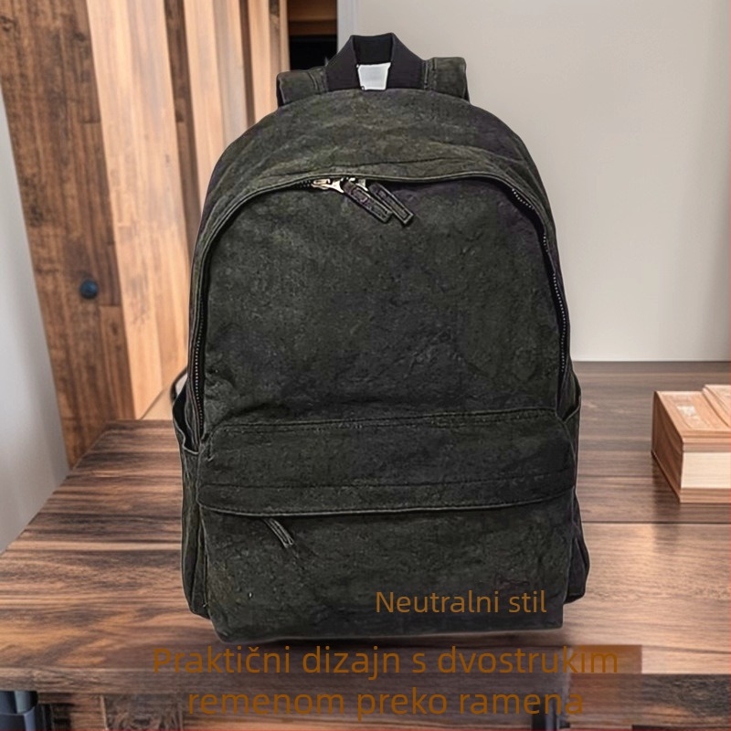 Platneni ruksak za laptop, Unisex, 36–55L, pogodan za 16-inčni laptop, remeni s zračnim jastucima