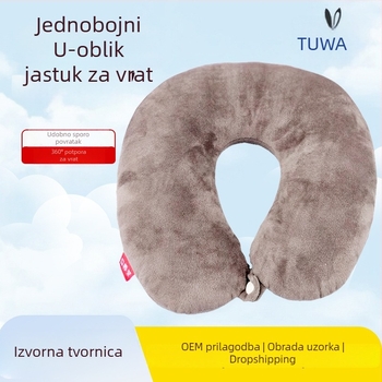 U-oblikovana putna jastučnica s PP pamučnim punjenjem za odrasle, kristalno mek materijal, moderni minimalistički stil, pogodna za putovanje autom, u uredu i zrakoplovom