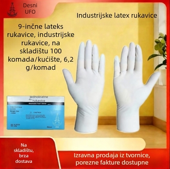 Jednokratne rukavice od lateksa za kućanstvo i industrijsko čišćenje, rukovanje hranom, elektroniku — Težina 5.8