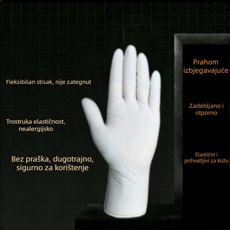 Jednokratne rukavice od lateksa za kućanstvo i industrijsko čišćenje, rukovanje hranom, elektroniku — Težina 5.8