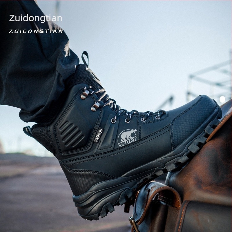 Ženske snježne čizme, jednostavan stil, gornji dio Space Leather, EVA potplat, umjetna pliš iznutra