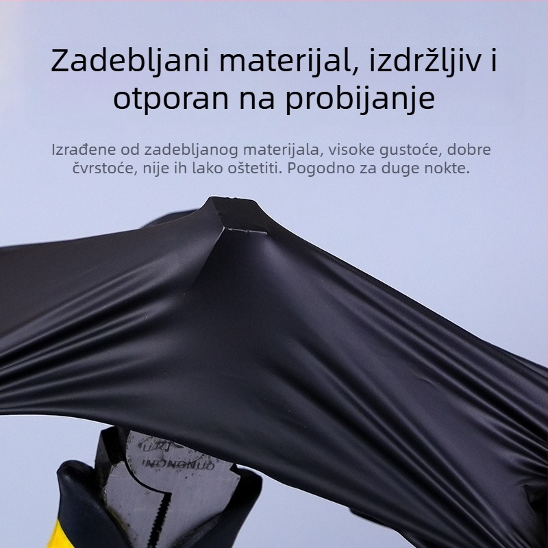 Kombinirane nitrilno-lateks rukavice, debeli, vodootporne, jednokratne za laboratorij, kuhinju i pranje posuđa, prozirne, debljina 0,05–0,1 mm