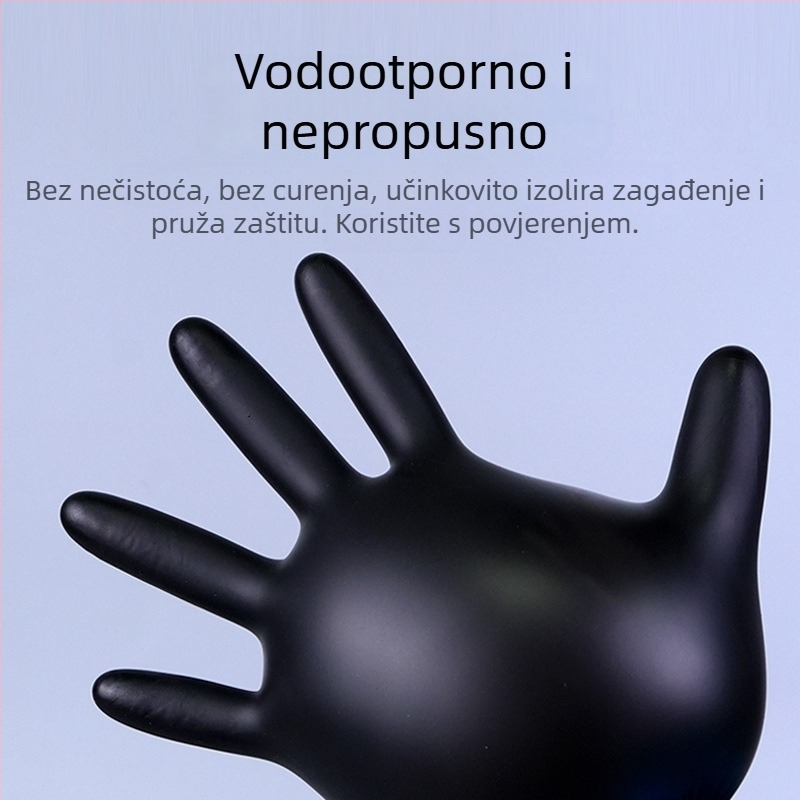 Kombinirane nitrilno-lateks rukavice, debeli, vodootporne, jednokratne za laboratorij, kuhinju i pranje posuđa, prozirne, debljina 0,05–0,1 mm