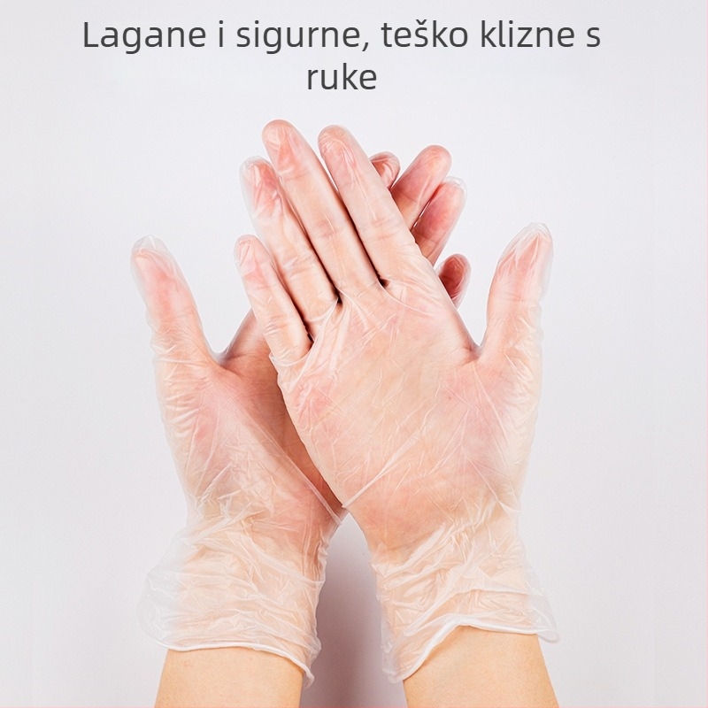 PVC jednokratne rukavice za prehrambenu industriju, kuhinju, vodootporne, otporne na masnoću, neprijanjajuće