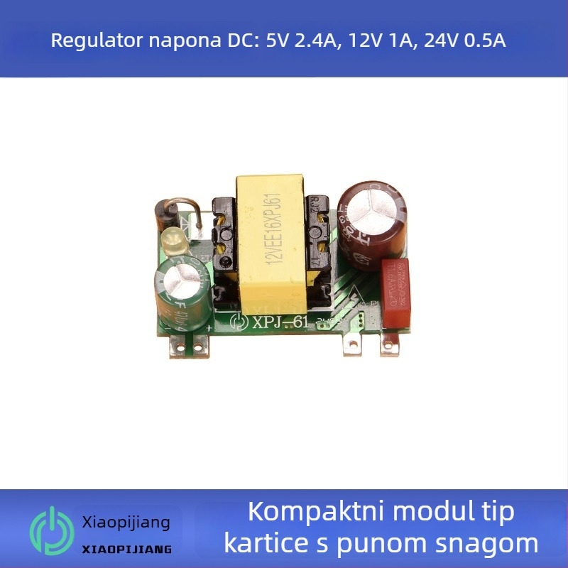 Izolirani modul napajanja s više izlaza: 12V 1A, 5V 2.4A, 24V 0.5A