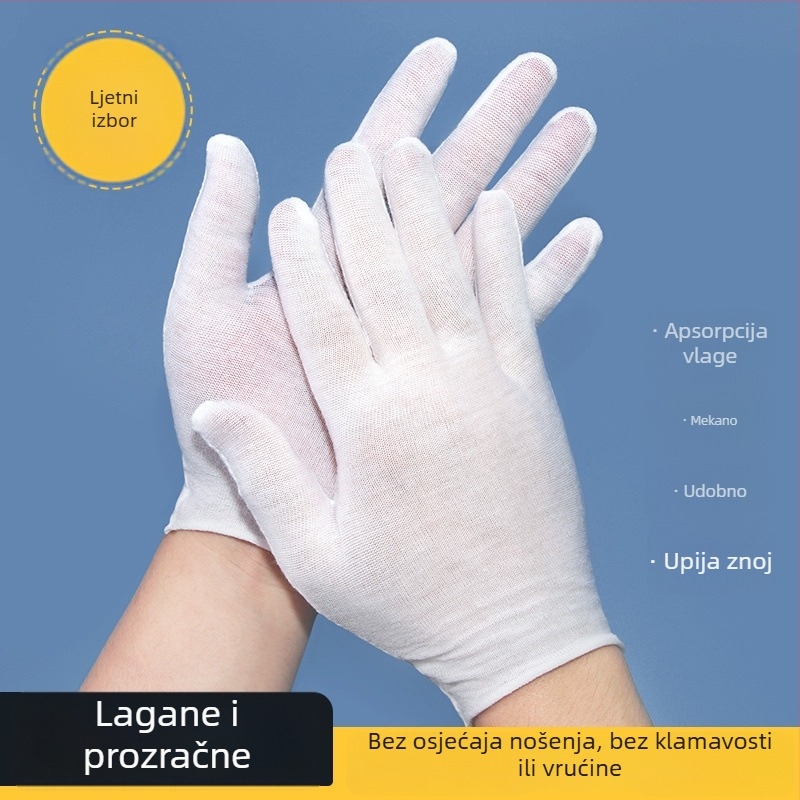 Jednokratna podloga za rukavice, ultra tanka i prozračna, pamučna osnova