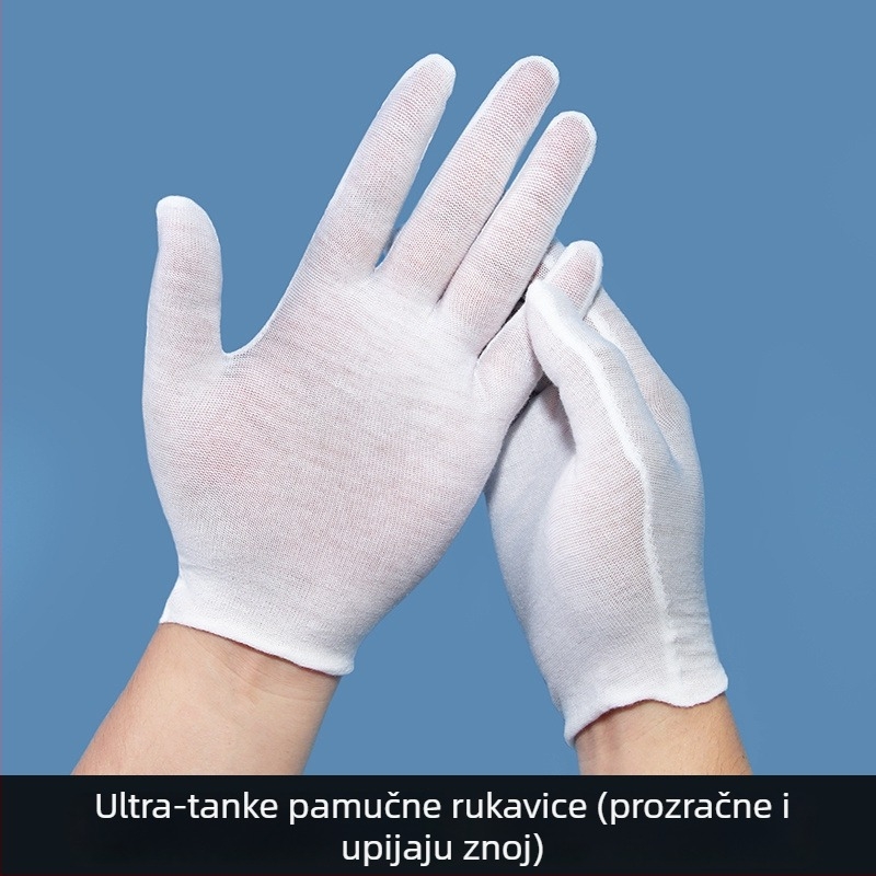 Jednokratna podloga za rukavice, ultra tanka i prozračna, pamučna osnova