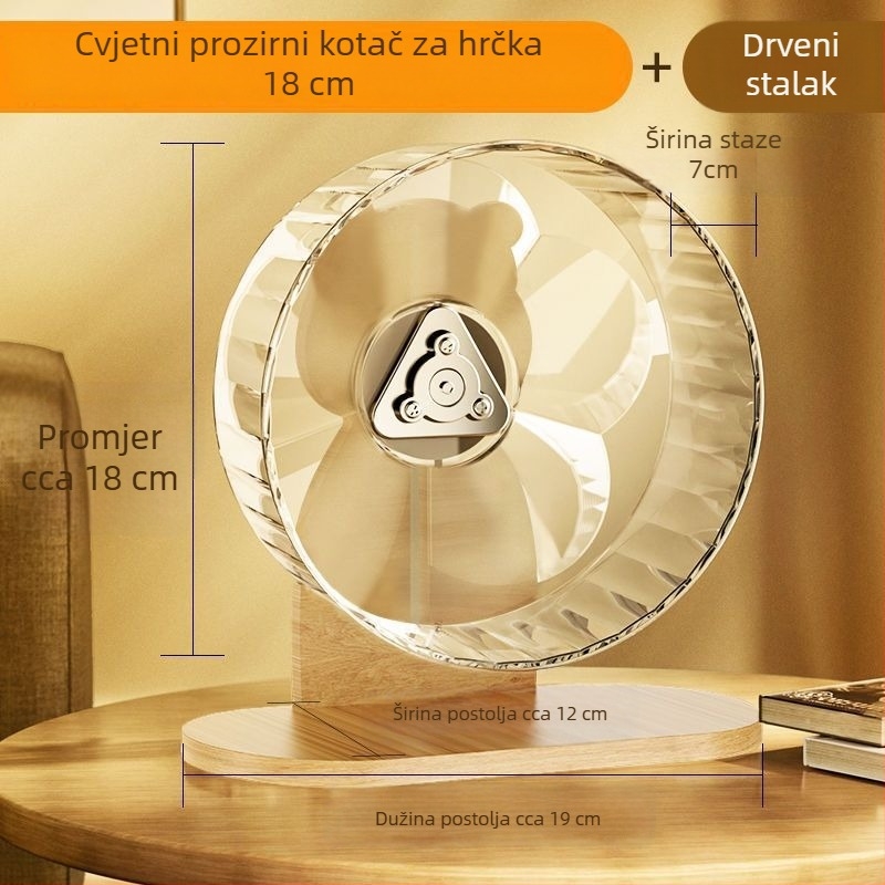 Tiho hrčak trkaći kotačić s prozirnim nosačem. Marka: Drugo; Uvoz: Ne; Podrijetlo: Pogledajte detalje
