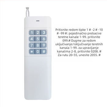 Bežični prekidač daljinskog upravljanja — Jingchuangxinwei; radna temperatura -20 do 75°C; namijenjen daljinskom upravljanju