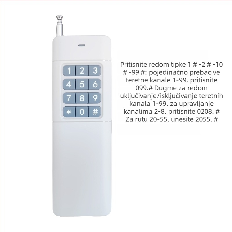 Bežični prekidač daljinskog upravljanja — Jingchuangxinwei; radna temperatura -20 do 75°C; namijenjen daljinskom upravljanju