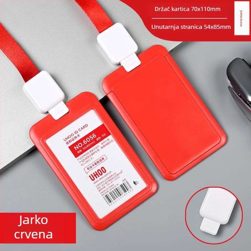 Izvlačni držač za iskaznice — plastika, marka Uhoo/youhe, moderan minimalistički dizajn, za ID kartice, autobusne kartice, kartice igara, službene i tvornicke značke