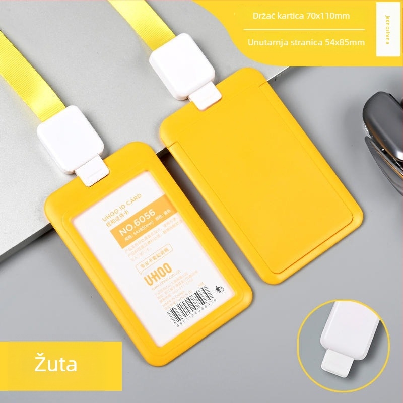 Izvlačni držač za iskaznice — plastika, marka Uhoo/youhe, moderan minimalistički dizajn, za ID kartice, autobusne kartice, kartice igara, službene i tvornicke značke