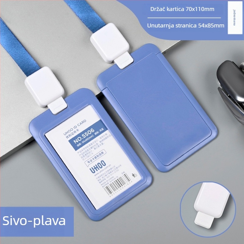 Izvlačni držač za iskaznice — plastika, marka Uhoo/youhe, moderan minimalistički dizajn, za ID kartice, autobusne kartice, kartice igara, službene i tvornicke značke