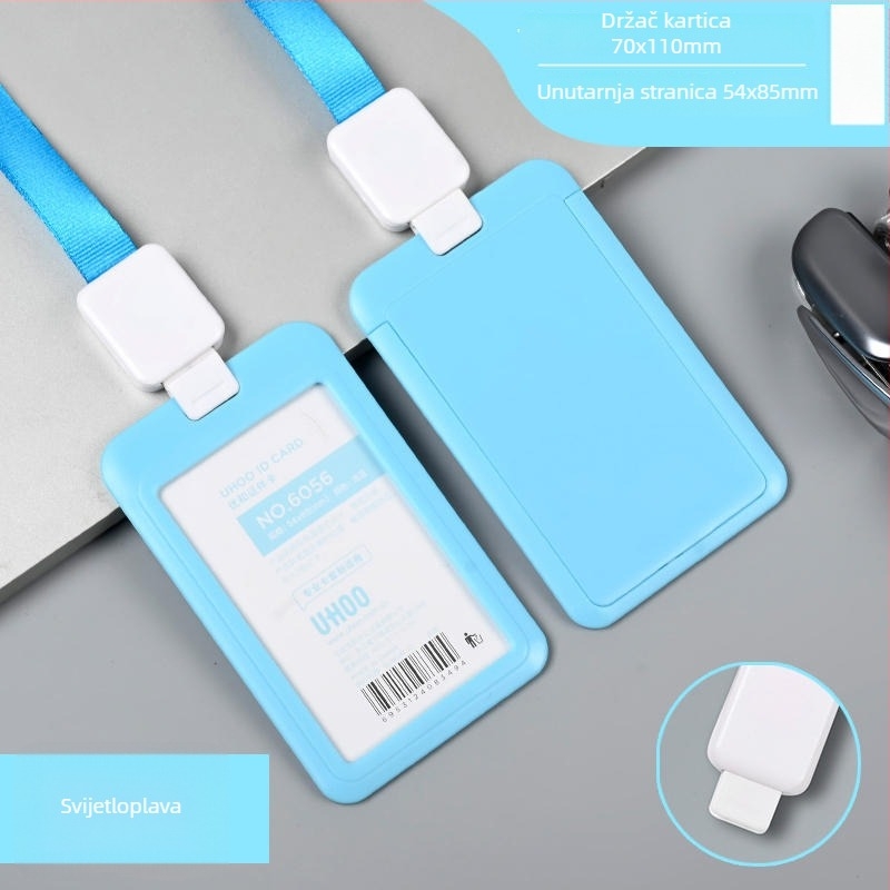 Izvlačni držač za iskaznice — plastika, marka Uhoo/youhe, moderan minimalistički dizajn, za ID kartice, autobusne kartice, kartice igara, službene i tvornicke značke