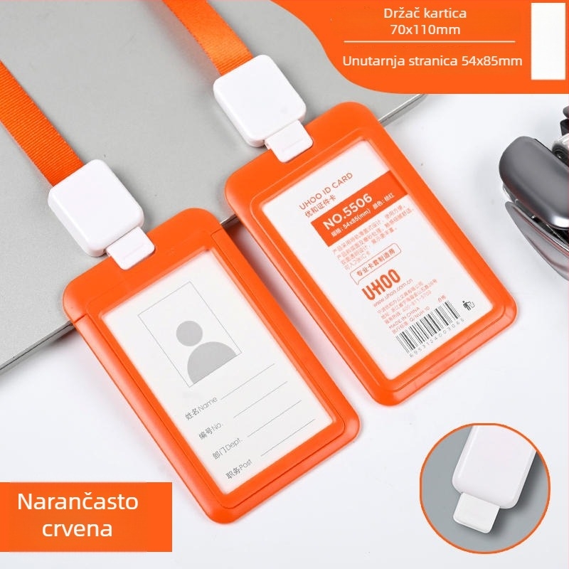 Izvlačni držač za iskaznice — plastika, marka Uhoo/youhe, moderan minimalistički dizajn, za ID kartice, autobusne kartice, kartice igara, službene i tvornicke značke