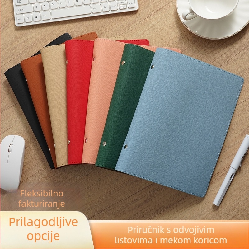 Bilježnica s PU koricom, Binder veza, Dowling papir, 100–200 stranica, uredski stil