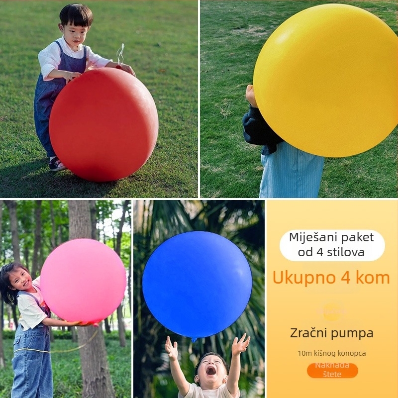 Lateks baloni, okruglog oblika, svečani baloni; pogodni za rođendane i kampiranje; tiskanje logotipa nije moguće