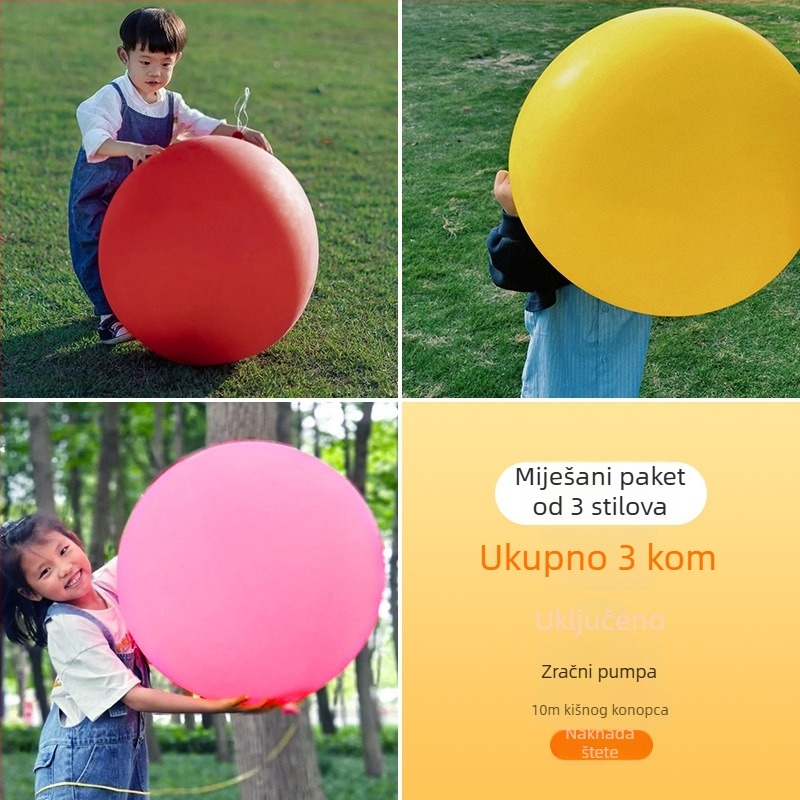Lateks baloni, okruglog oblika, svečani baloni; pogodni za rođendane i kampiranje; tiskanje logotipa nije moguće
