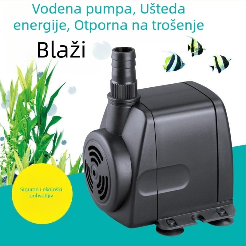 Potopna pumpa za akvarij – tiha operacija, filtracija i cirkulacija, plastična konstrukcija, horizontalni dizajn, za oksigenaciju vode
