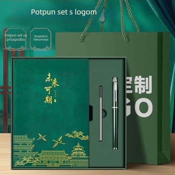 Bilježnica s PU omotom, bešavno povezivanje, Dowling papir, 80 g/m², 100–200 stranica, poslovni uredski stil, nacionalni trend