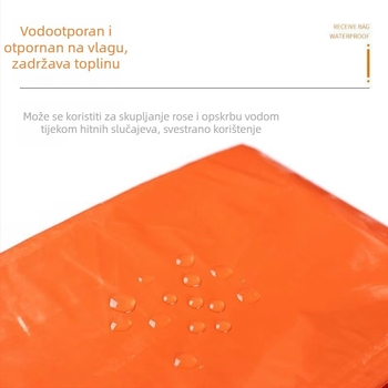 Hitni spavaći vak za preživljavanje – oblik omotnice, punilo: ništa, podstava: PE aluminizirani film, materijal: PE aluminizirani film, težina: 100 g, za odrasle