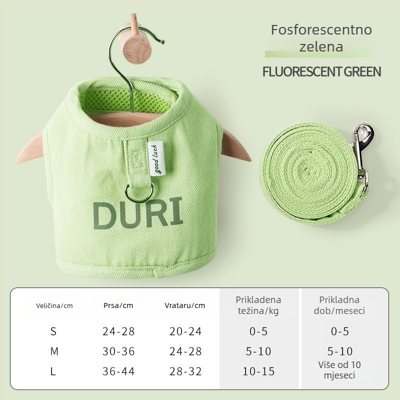 Mačji harnes s izvlačnim povodom, platneni pojas