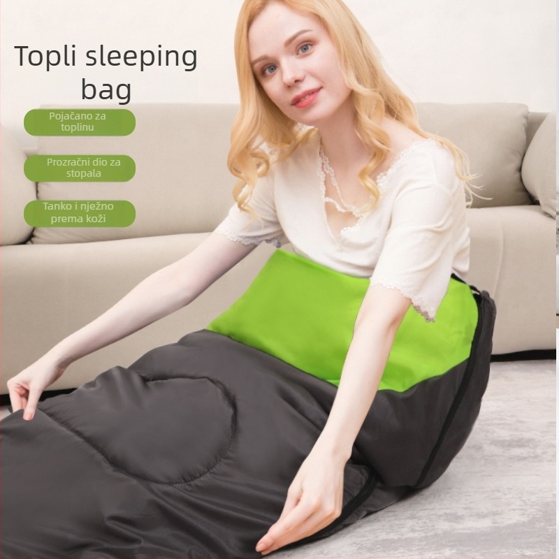 Vanjska spavaća vreća za odrasle, Arctic Wolf, punilo Hollow cotton, podstava polyester, konstrukcija tipa kofer, težina 2.0
