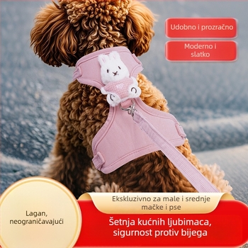 Corduroy mačji prsni harnes — prsluk stil, podesiv, spriječava bijeg, za vanjsku upotrebu