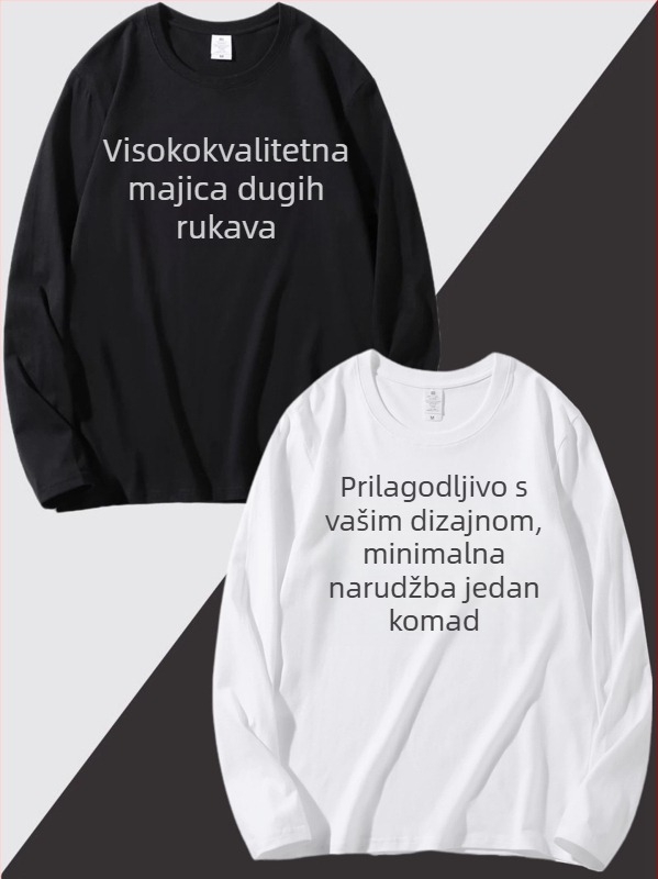 Korejski stil, dugi rukav, pamuk s dugim vlaknima (≥96%), labav kroj, okrugli izrez