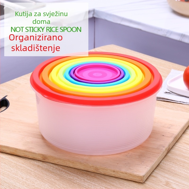 Kutija za čuvanje hrane, kvadratnog oblika, PP materijal, toplinski otporna, mikrovalna pećnica kompatibilna, kapacitet 800–1000 ml