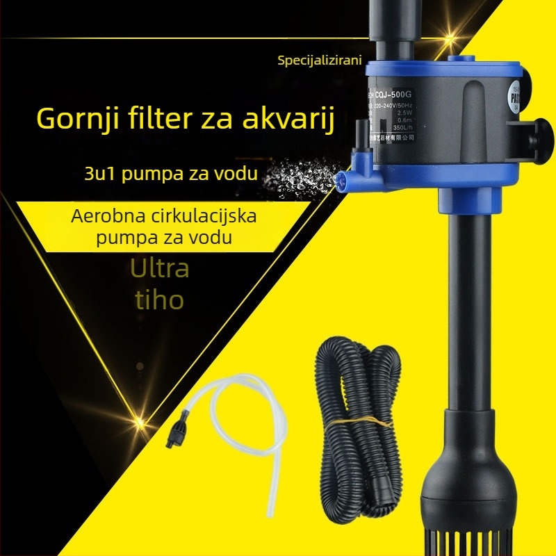 Podvodna pumpa za akvarij – višefunkcionalna pumpa 3u1 s filtracijom, cirkulacijom i oksigenacijom