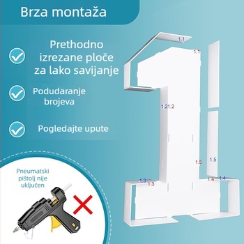 Proizvod za uređenje prostora – 3D svjetleći okvir s KT pločom za 16. rođendan, minimalistički stil, plastika i papir