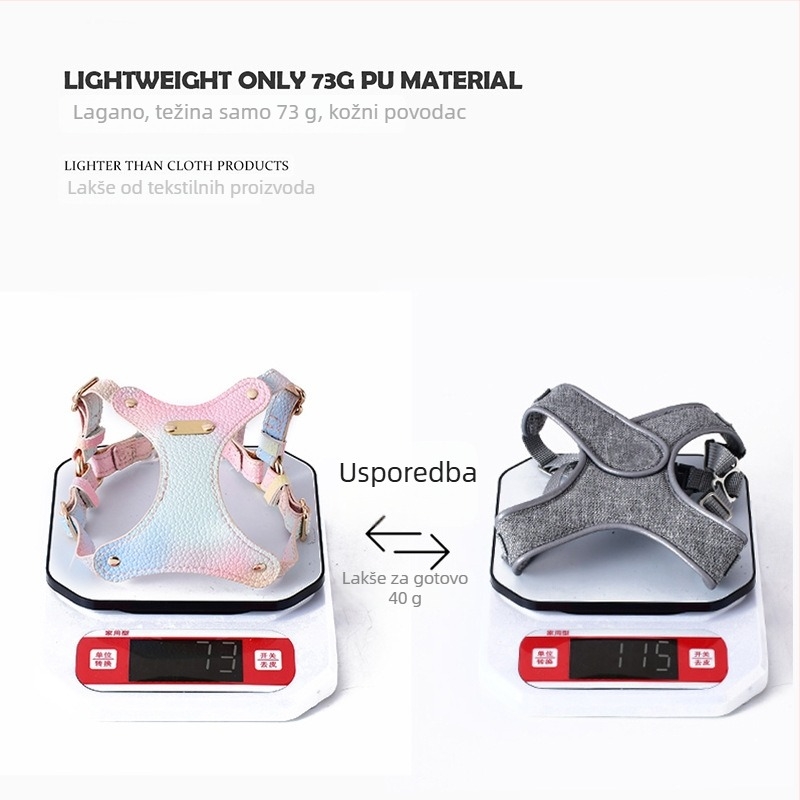 Komplet prsnog pojasa za kućne ljubimce, Cortex materijal, neproširiv, veleprodajno pakiranje 100 kom, za mačke