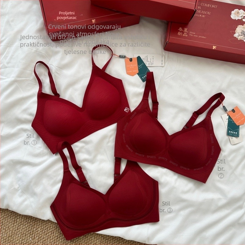 Bešavni grudnjak s bežičnom podrškom, bez šavova, 3/4 košarica, oblikovana šalica s tankim gornjim dijelom i debelim donjim dijelom, materijal: najlon/poliamid, podstava spandex, fiksne dvostruke naramenice, stražnje kopčanje s četiri reda kukica