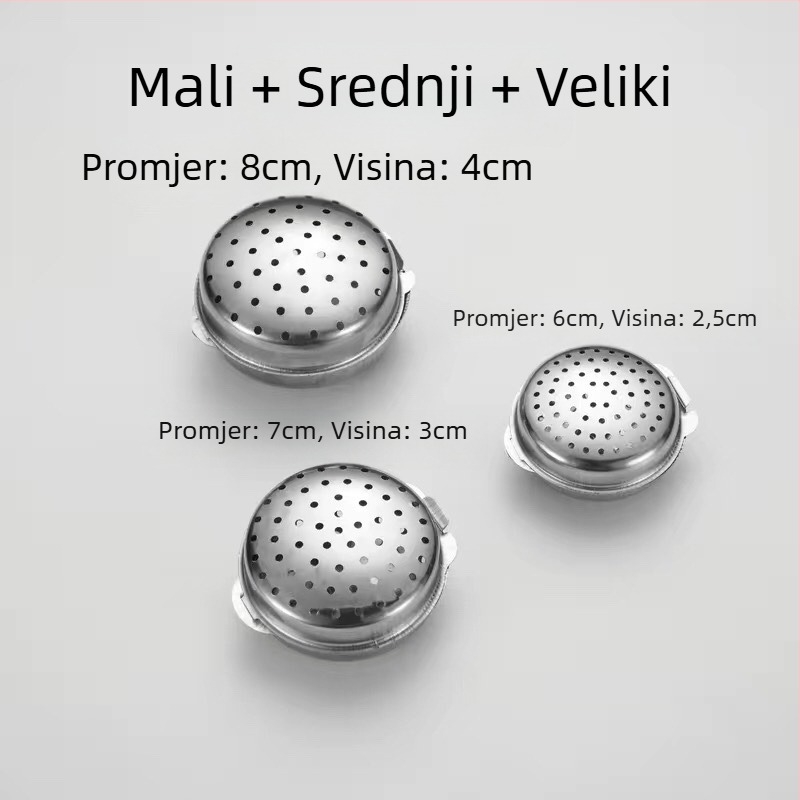 Kutija za začine od 304 nerđajućeg čelika s kuglicama za začine i staklenkom