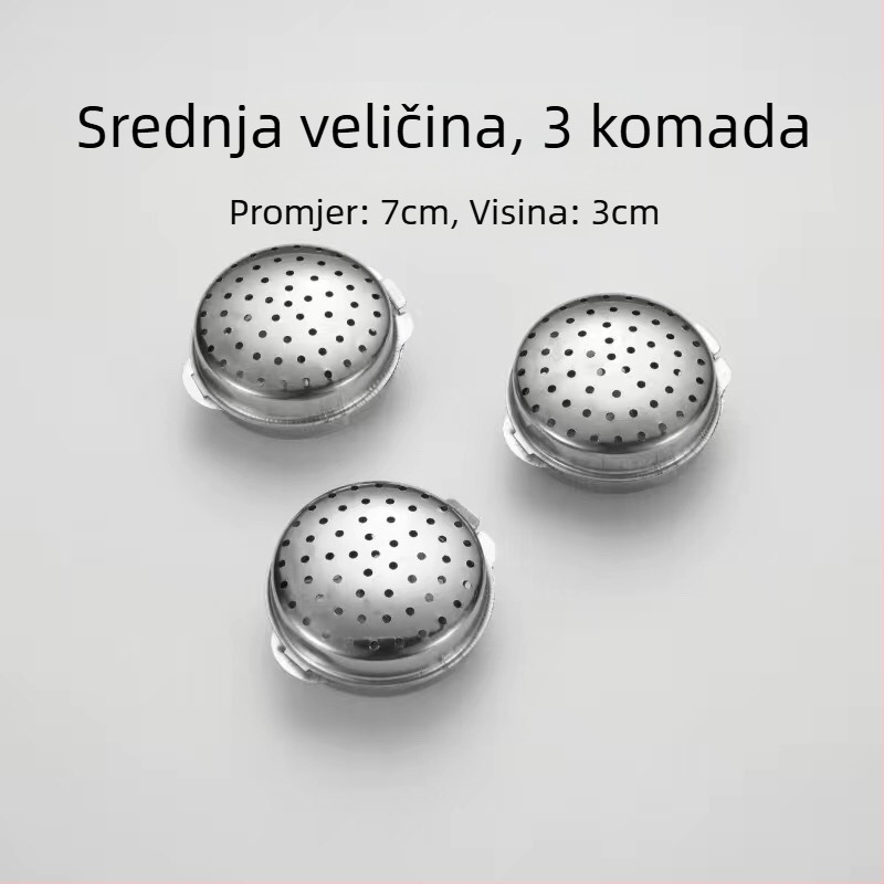 Kutija za začine od 304 nerđajućeg čelika s kuglicama za začine i staklenkom