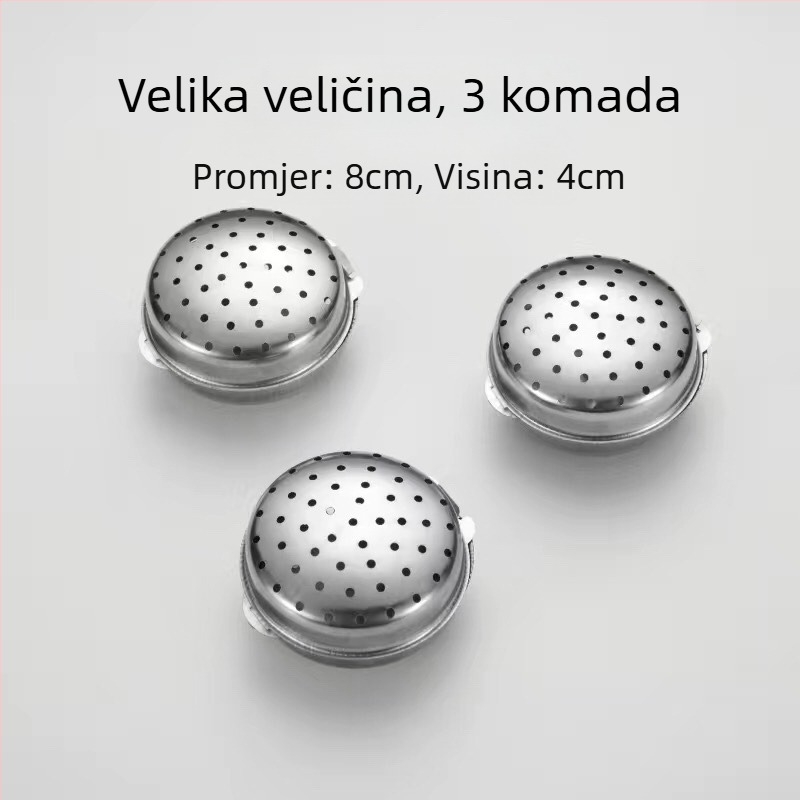 Kutija za začine od 304 nerđajućeg čelika s kuglicama za začine i staklenkom