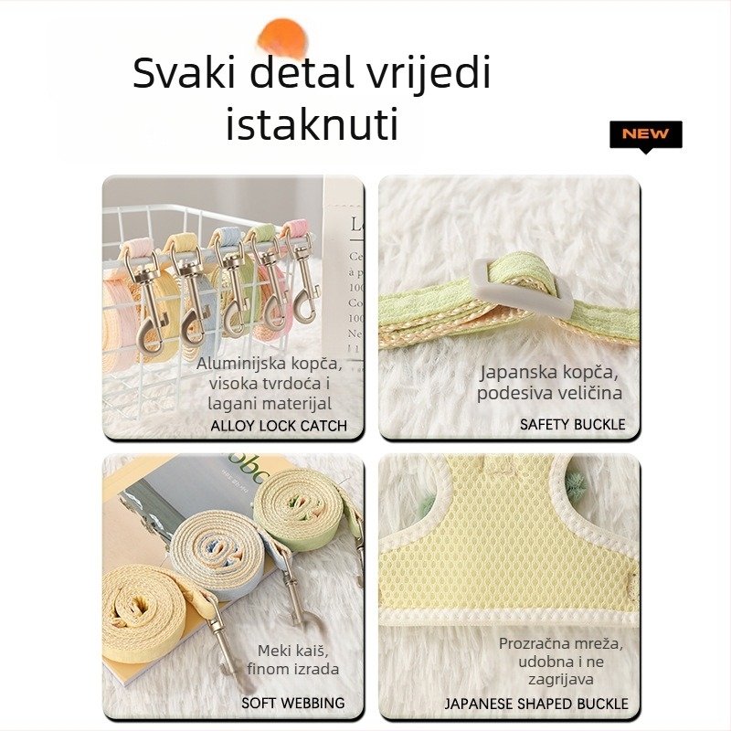 Šetnja mačaka uz užet za hodanje, platneni remen, marka Xingning, pakiranje 200 kom