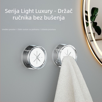 Bez bušenja držač za ručnike, plastični zidni ormarić za kupaonicu, nosivost 3 kg, 1 razina, organizacija skladištenja