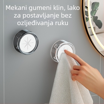 Bez bušenja držač za ručnike, plastični zidni ormarić za kupaonicu, nosivost 3 kg, 1 razina, organizacija skladištenja