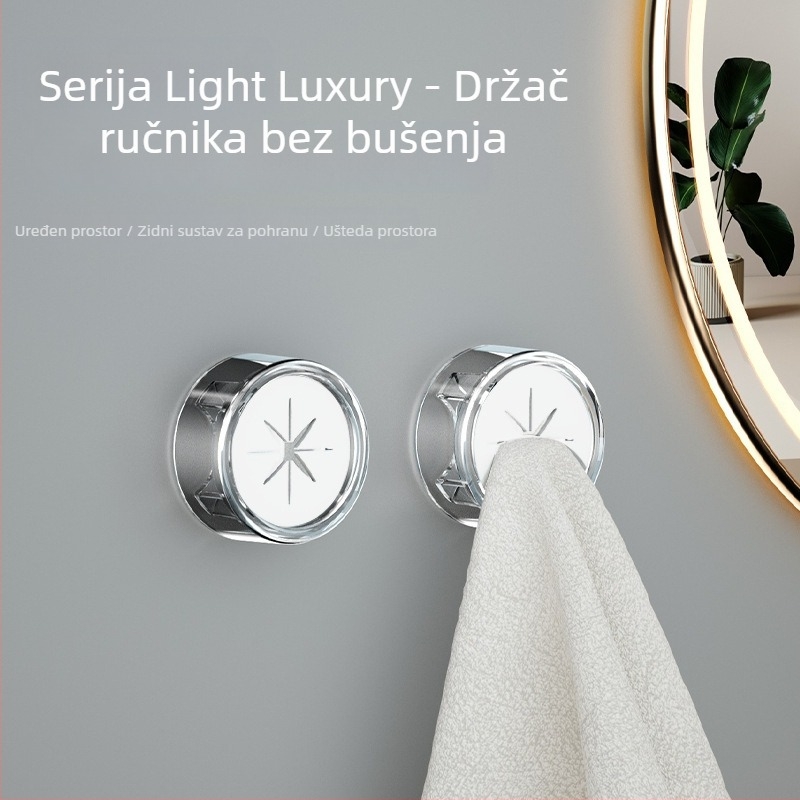 Bez bušenja držač za ručnike, plastični zidni ormarić za kupaonicu, nosivost 3 kg, 1 razina, organizacija skladištenja