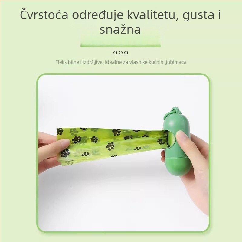 Biodegradibilne debele vrećice za pseći izmet od PE za šetnje