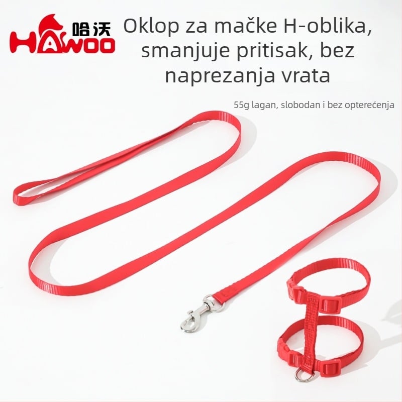 I-oblike najlonske ravne vodilice za mačke i male pse, podesive
