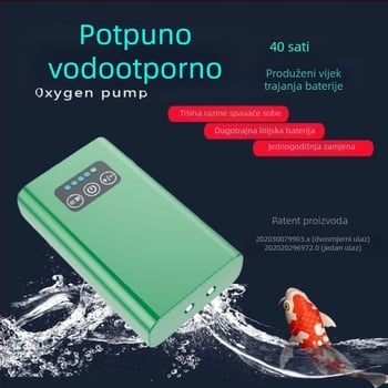 Pumpa za kisik za ribolov – vodootporna, USB punjenje, prijenosna i kompaktna; Marka: Very strong; Uvoz: Ne; Težina: Konzultirajte korisničku službu