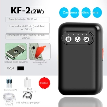 Pumpa za kisik za ribolov – vodootporna, USB punjenje, prijenosna i kompaktna; Marka: Very strong; Uvoz: Ne; Težina: Konzultirajte korisničku službu