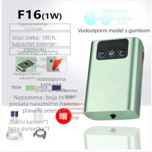Pumpa za kisik za ribolov – vodootporna, USB punjenje, prijenosna i kompaktna; Marka: Very strong; Uvoz: Ne; Težina: Konzultirajte korisničku službu